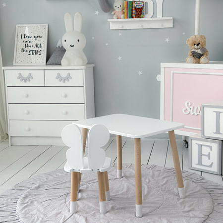 Table et chaise enfant Butterfly - blanc